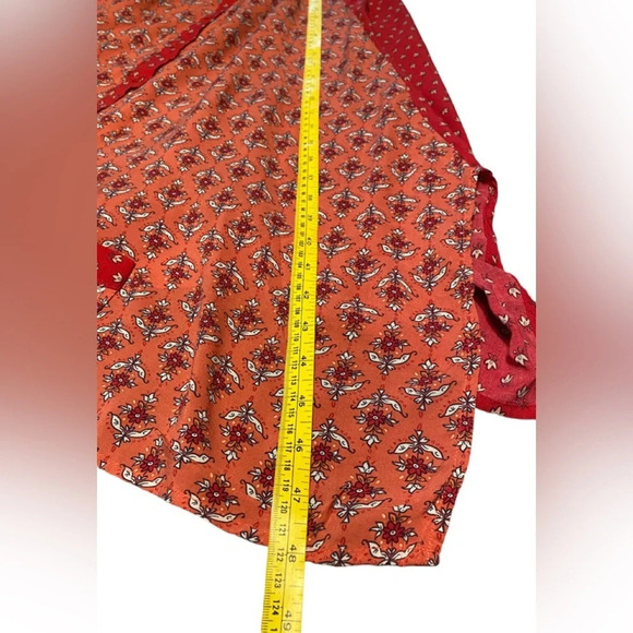 Go Fish Pink Red Floral Maxi Button Down Dress - Picture 12 of 12